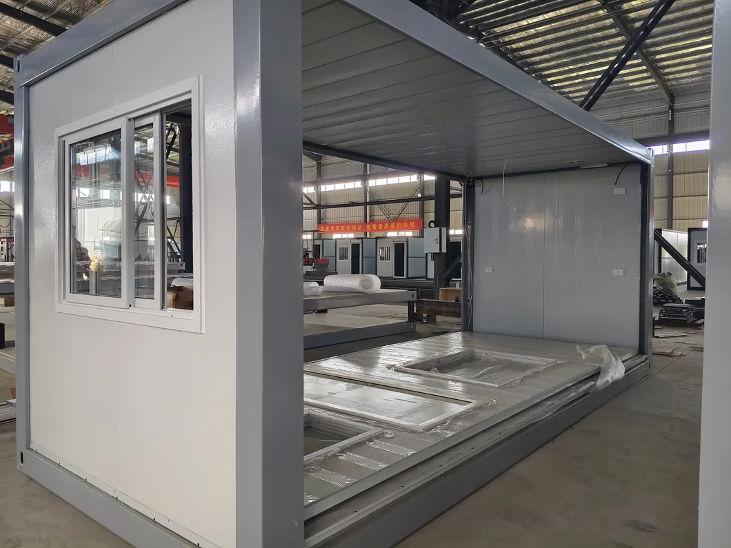 Fábrica 20FT Casa Contenedor de Acero Plegable Tipo Z Oficina de Deslizamiento Plegable Diseño Moderno Hogar Prefabricado Portátil