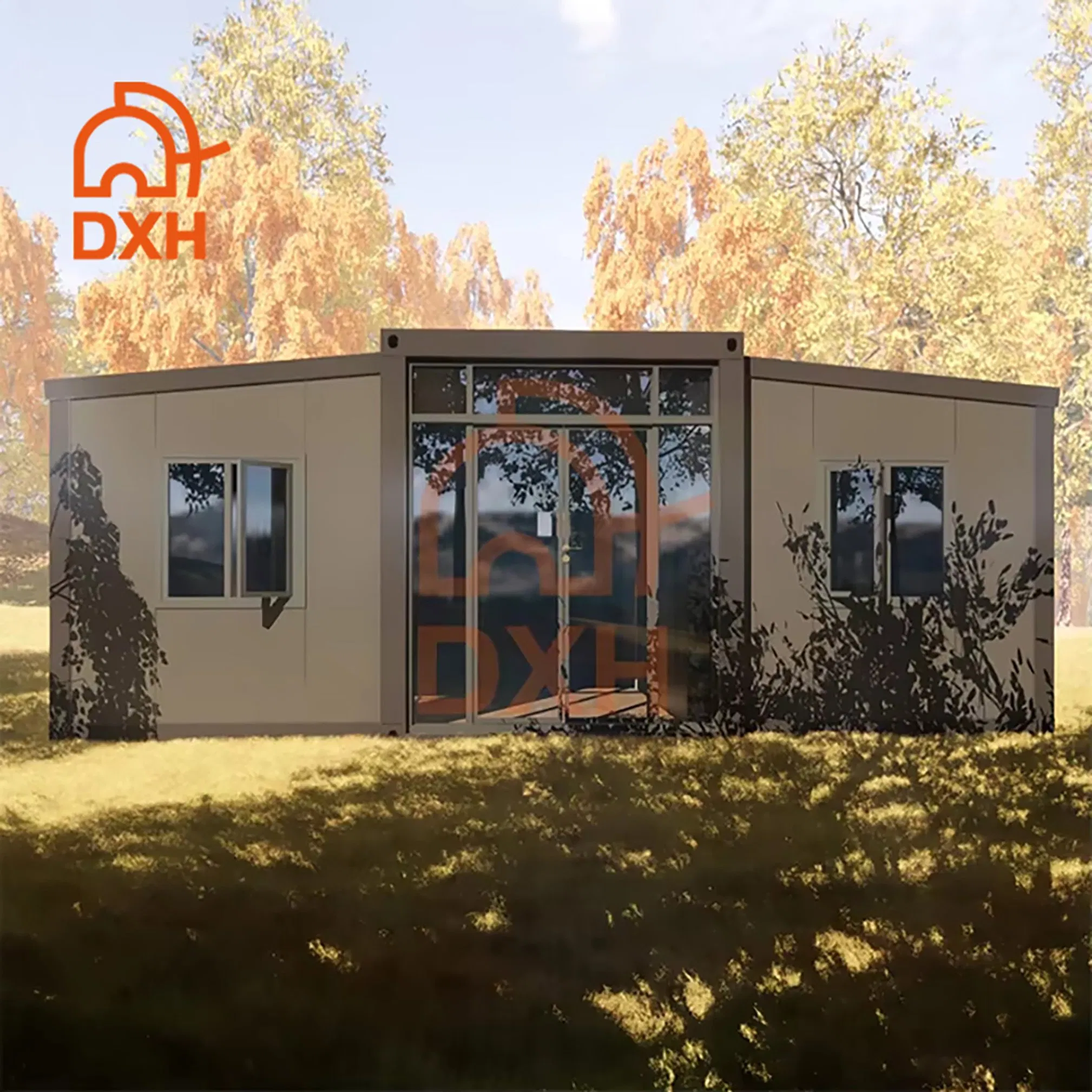 40FT Casa Adu modular y ampliable con cocina, baño y sala de estar para anexo familiar en el patio trasero
