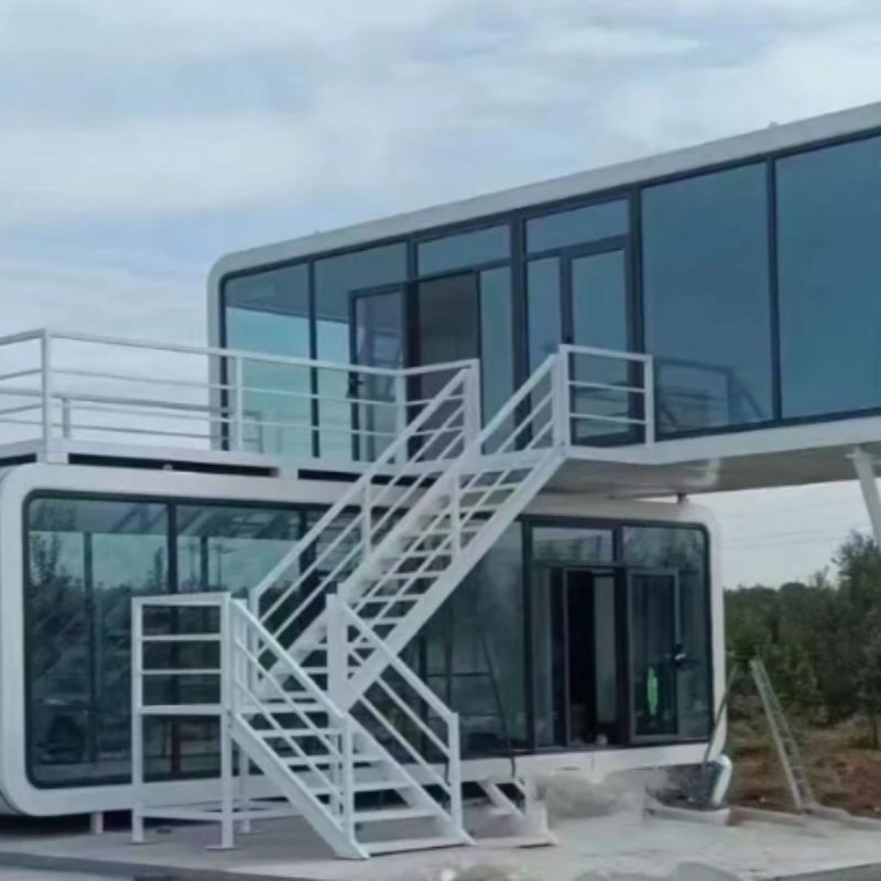 Casa de manzana de alta calidad, diseño moderno, casas prefabricadas modulares, sala de estar, pod de jardín, casas contenedor