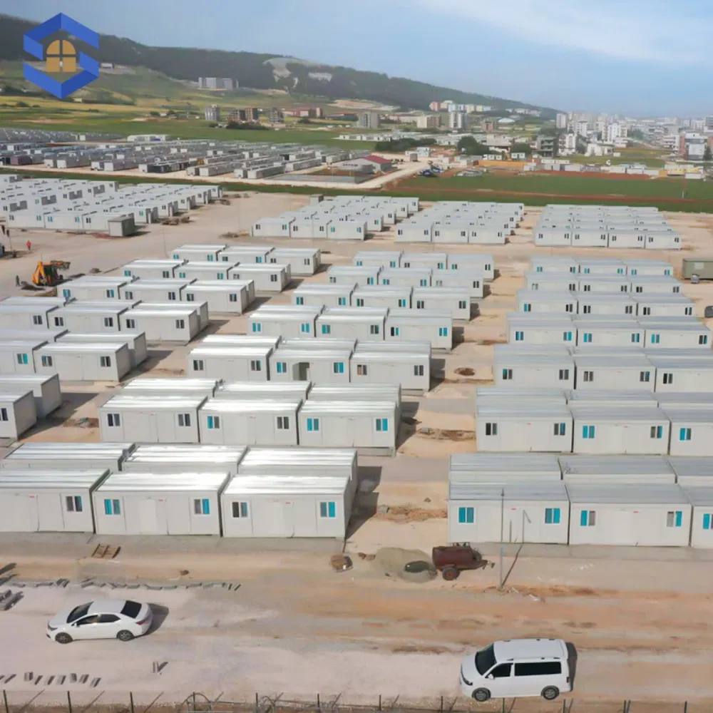 Campamento modular prefabricado anti sísmico, casa móvil de acero reforzado para campamento de perforación de túneles, vivienda asequible, vivienda social