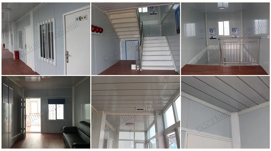 20FT Alojamiento de dormitorio en un sitio de construcción de contenedores modernos