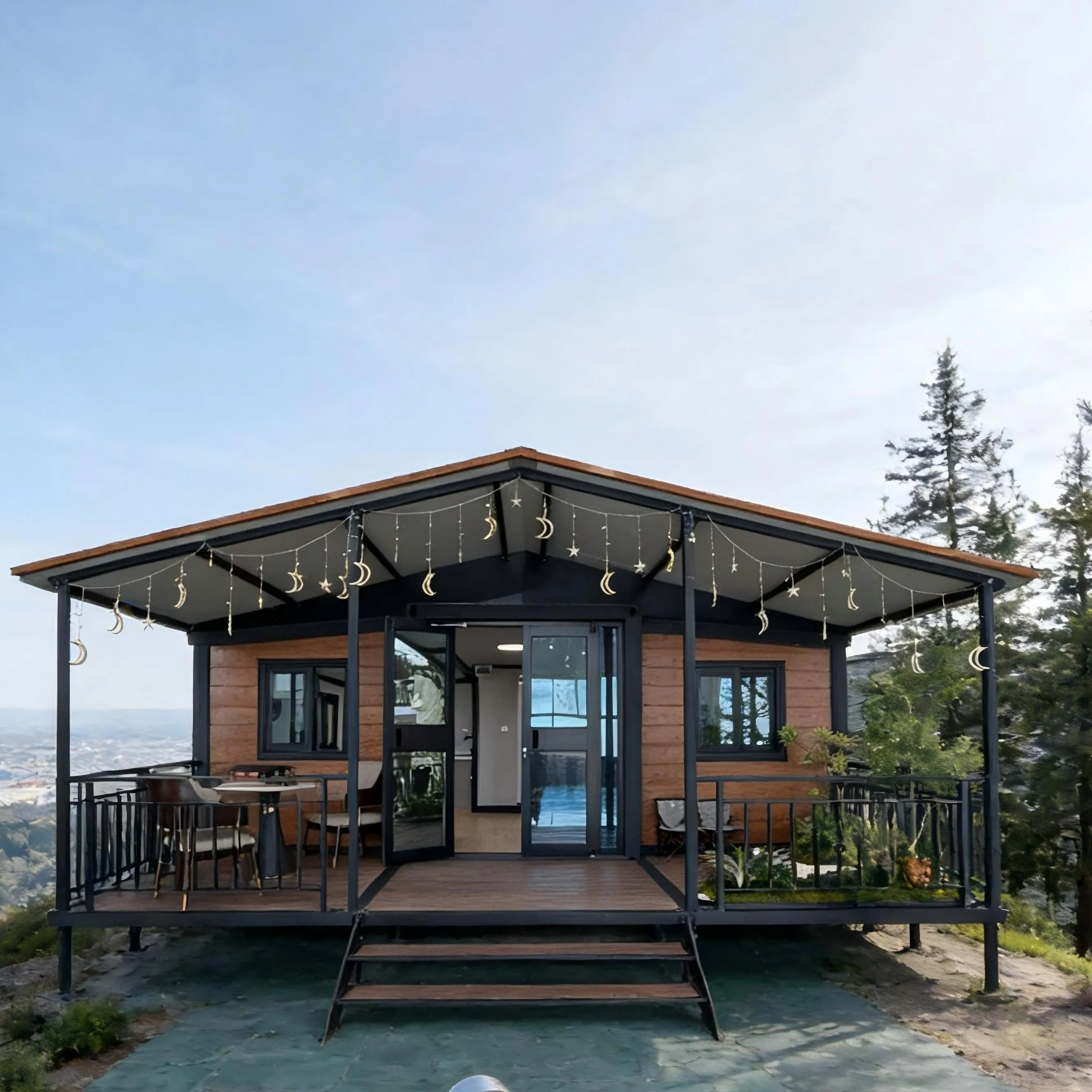 Tienda de Casas Portátiles con Baño Solar Casa Inteligente con 2 Habitaciones