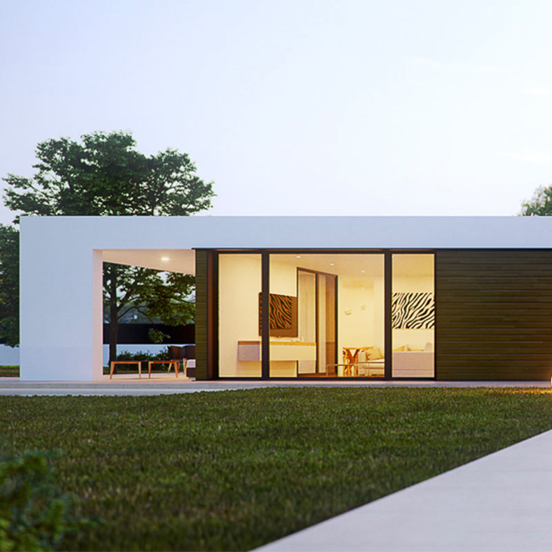 Casas modulares prefabricadas de lujo con estructura de acero ligero asequibles y elegantes