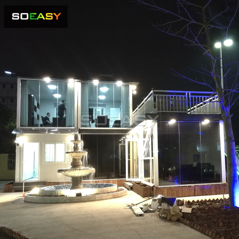 Edificios de acero modernos prefabricados contemporáneos casas de vacaciones modulares