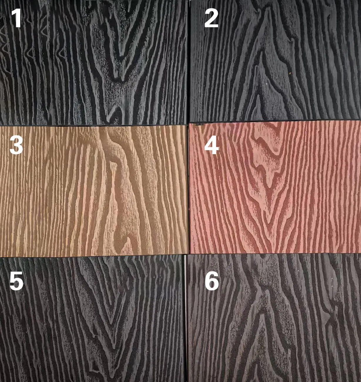 Panel de WPC de grano de madera