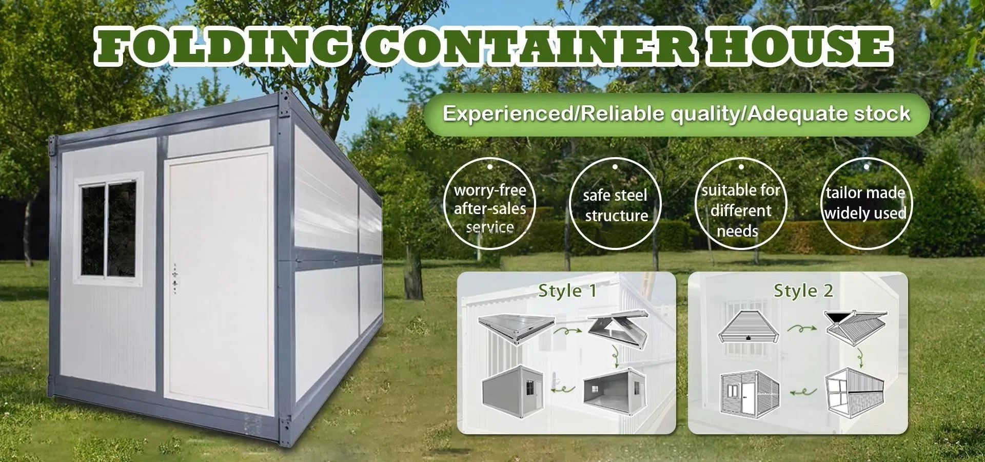 Casa Tiny Moderna Expandible Portátil de Contenedor Plegable