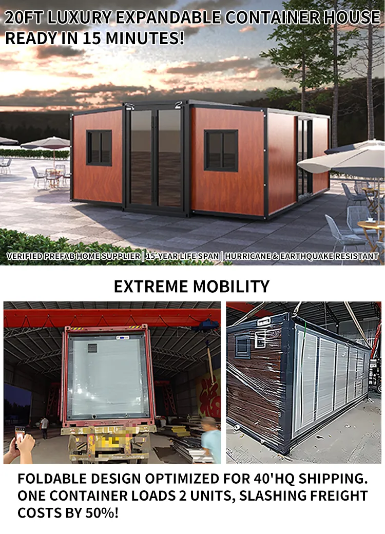 Casa Contenedor Modular a la Moda a Prueba de Viento para Oficina de Lujo y Villa