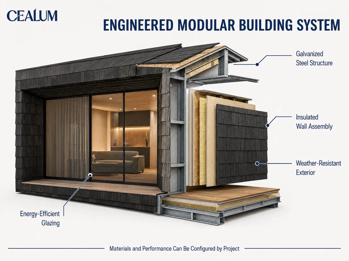 Instalación Rápida de Casa Modular Prefabricada con Estructura de Acero e Interior Personalizado para Proyectos de Resort Residencial y Parque de Vacaciones
