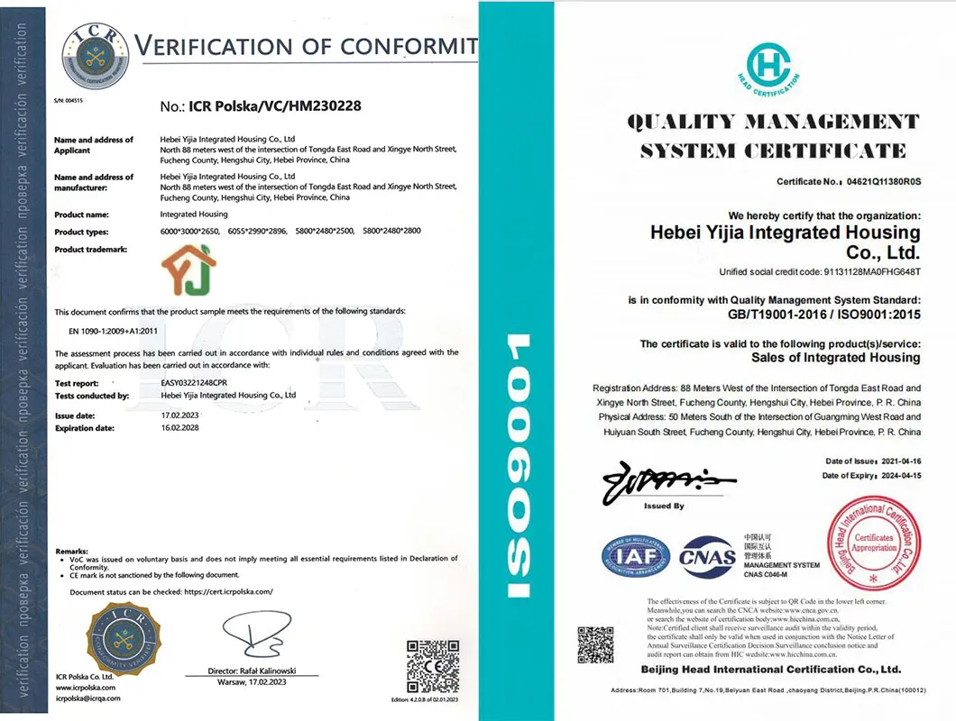 Certificado de Casas modulares