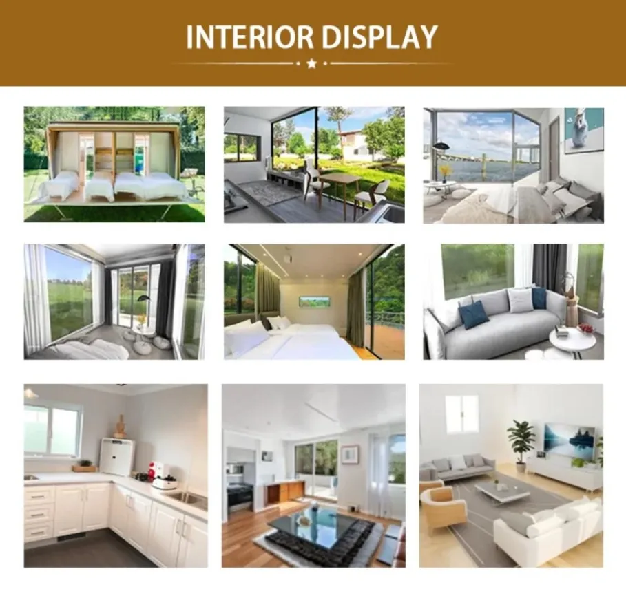 Casa de manzana de alta calidad, diseño moderno, casas prefabricadas modulares, sala de estar, pod de jardín, casas contenedor