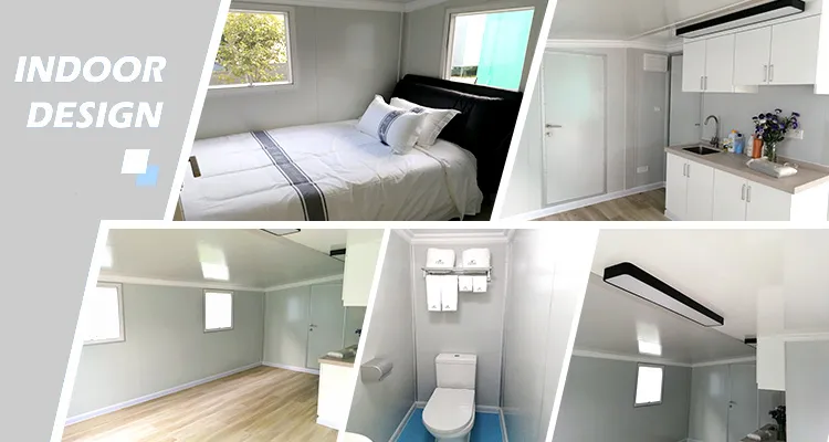 Casa modular moderna y pequeña con dos dormitorios para familia