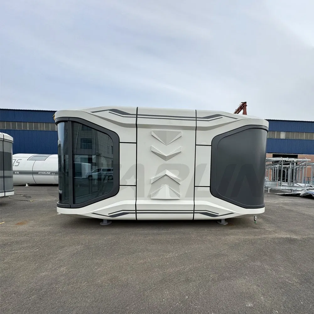 Casa prefabricada de lujo moderna, casa cápsula móvil, resort al aire libre, espacio de vida pequeño, módulo portátil, unidad cápsula, casa modular, casa contenedor, cápsula espacial