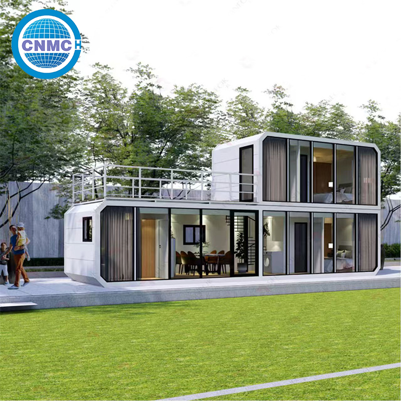 Casa contenedor residencial comercial temporal duradera prefabricada aislada a prueba de fuego impermeable de fácil instalación