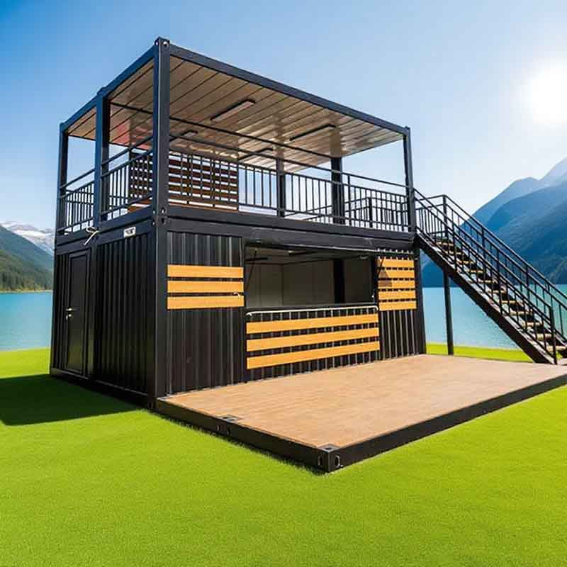 Casa contenedor residencial comercial temporal duradera prefabricada aislada a prueba de fuego impermeable de fácil instalación