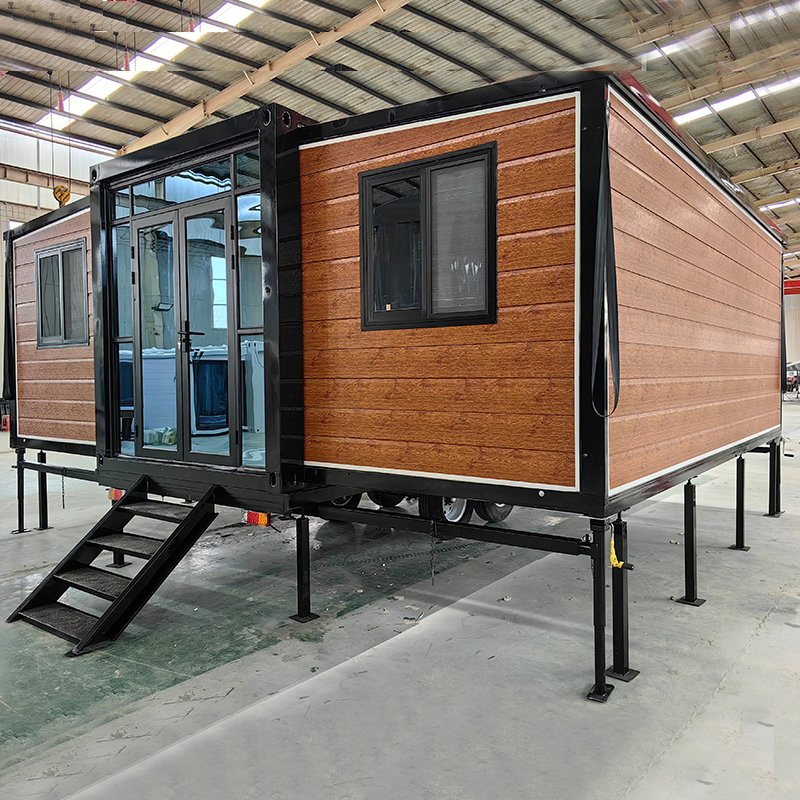 Casa Móvil Prefabricada Expandible de Lujo 20/30/40FT para Dormitorio Pequeño 2 Lista para Habitar, Construcción Portátil