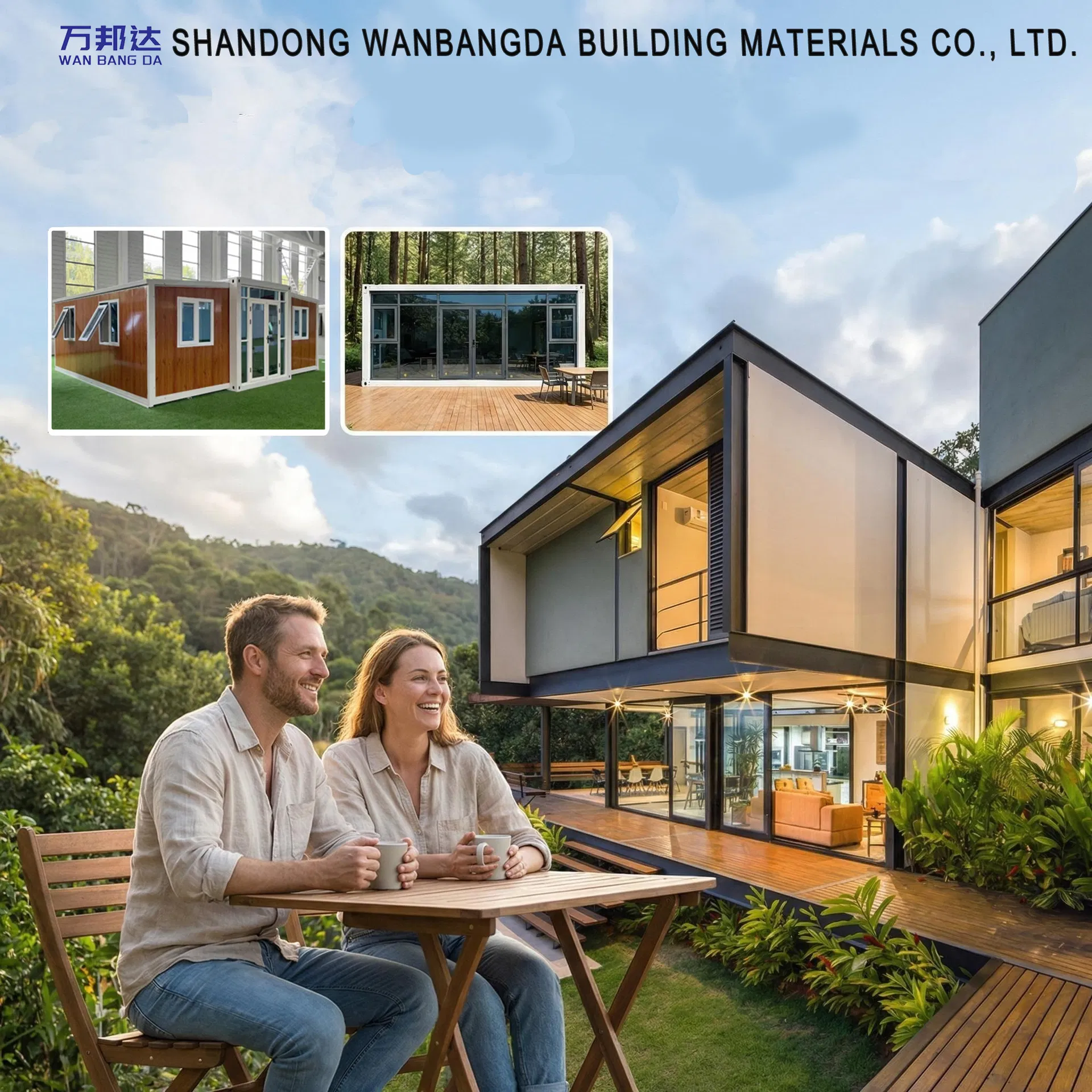 Oficinas móviles portátiles modulares prefabricadas en contenedores vivienda