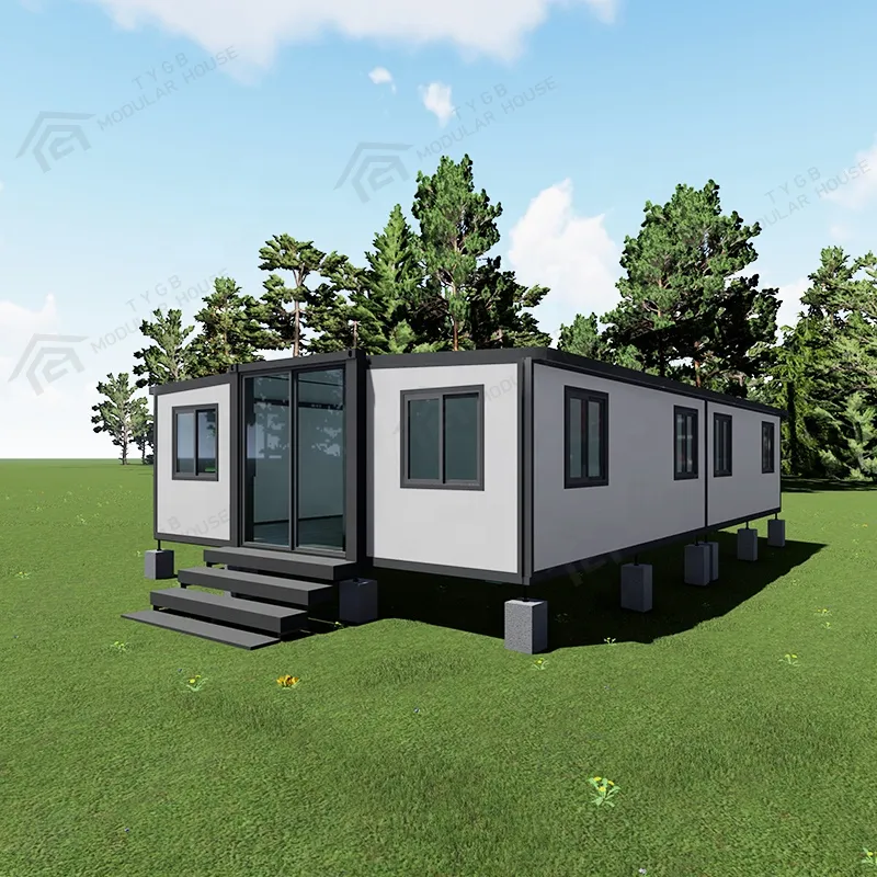Diseño de Casa Modular Elegante con Estructura de Acero para Familias