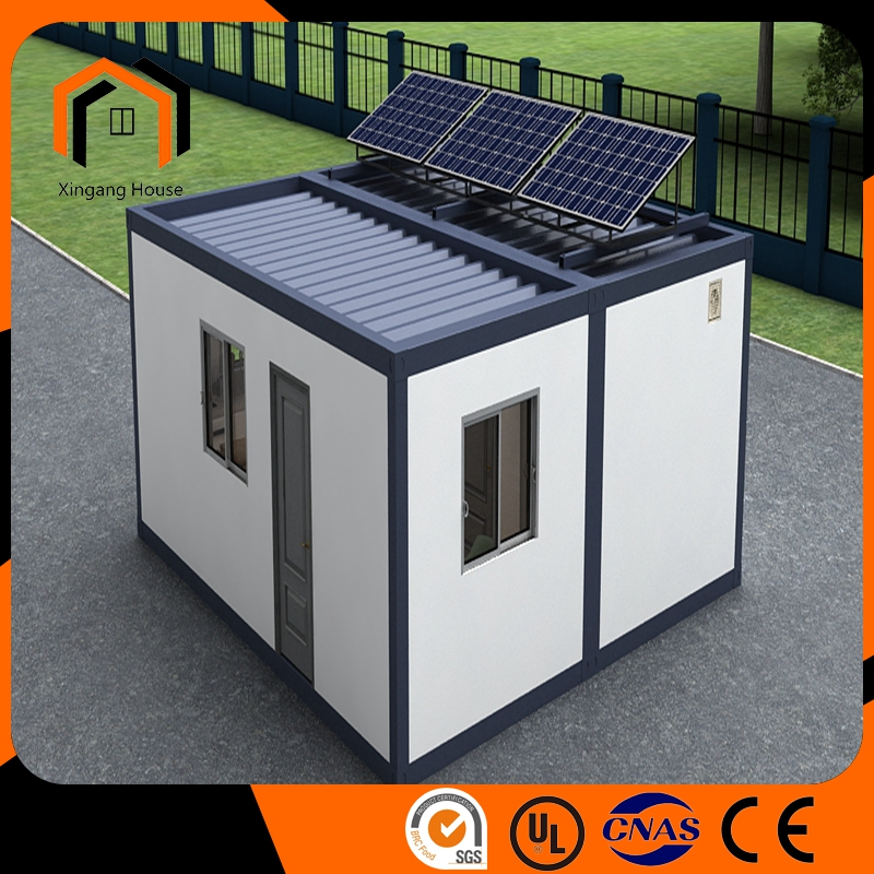 Casa residencial de bajo costo, hogar de contenedor prefabricado, casas solares