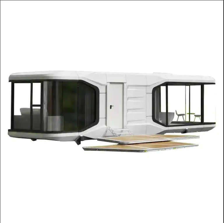 Hogares prefabricados de lujo, pequeñas casas móviles, cápsulas residenciales modulares prefabricadas