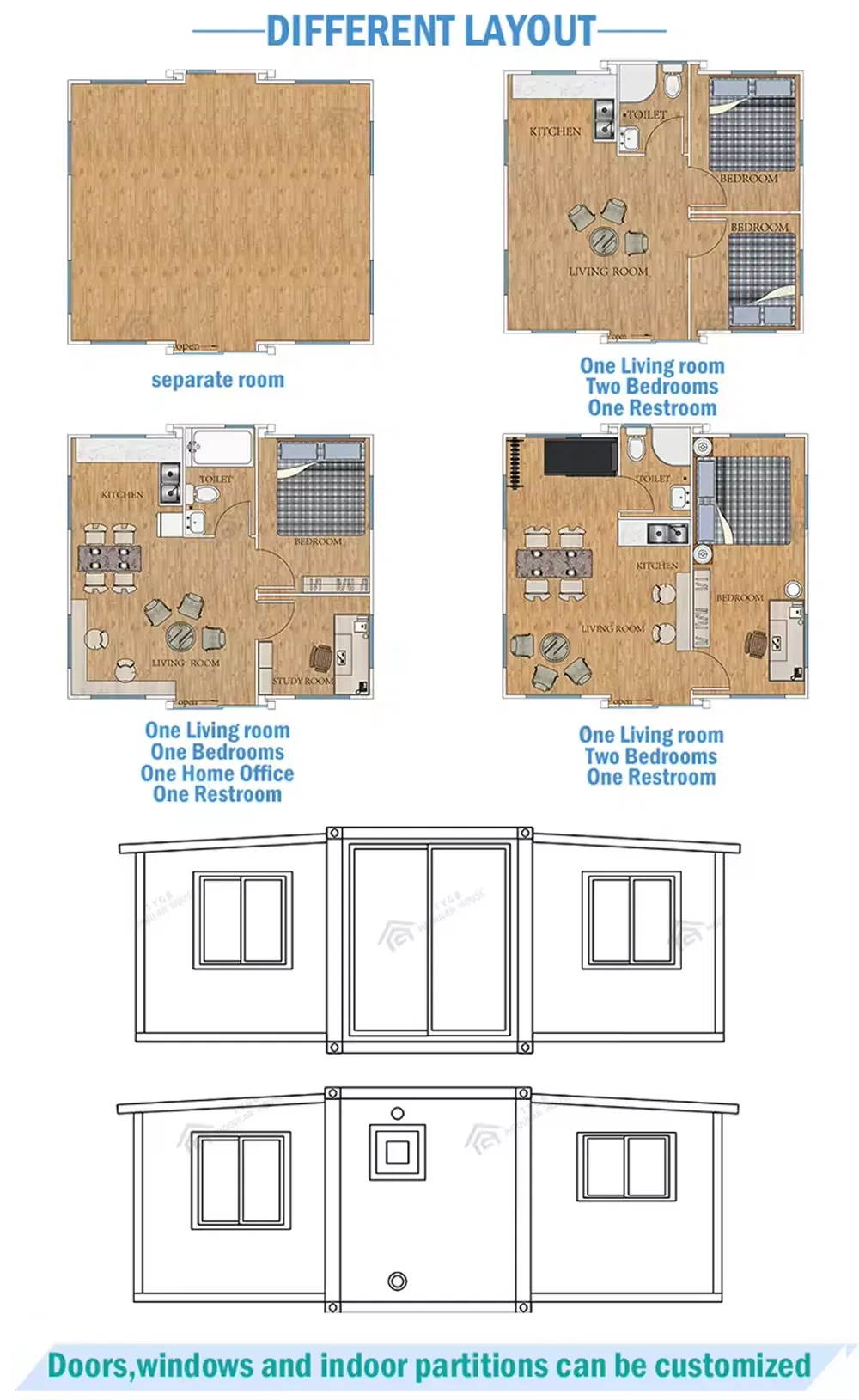 Diseño de Casa Modular Elegante con Estructura de Acero para Familias
