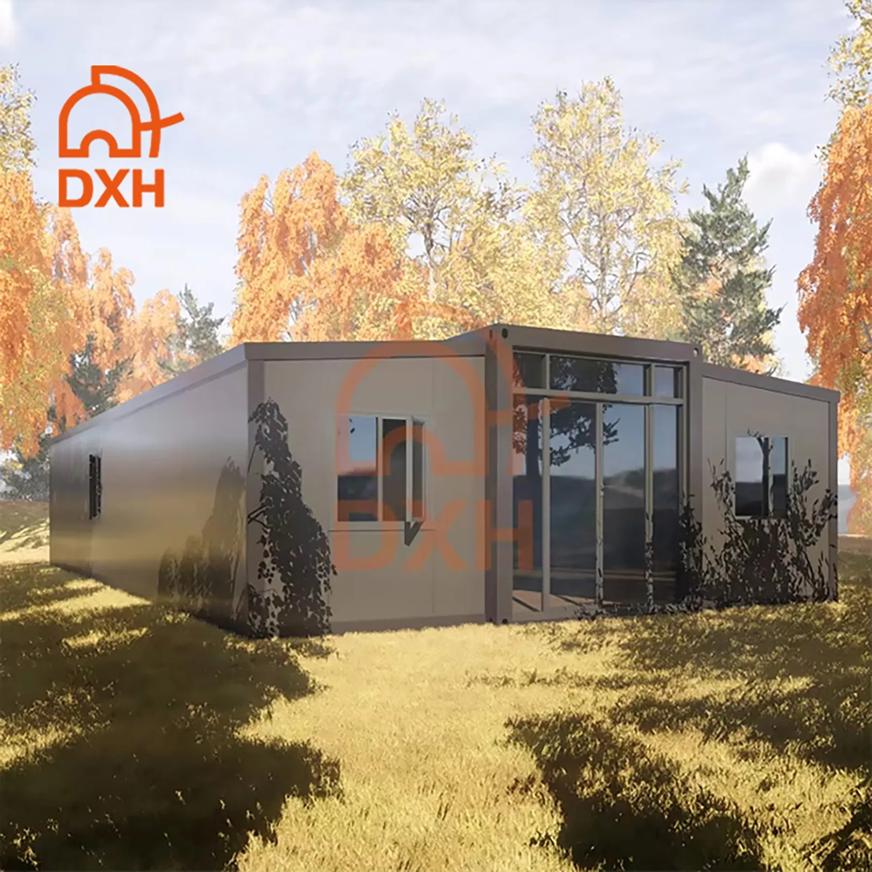 40FT Casa Adu modular y ampliable con cocina, baño y sala de estar para anexo familiar en el patio trasero
