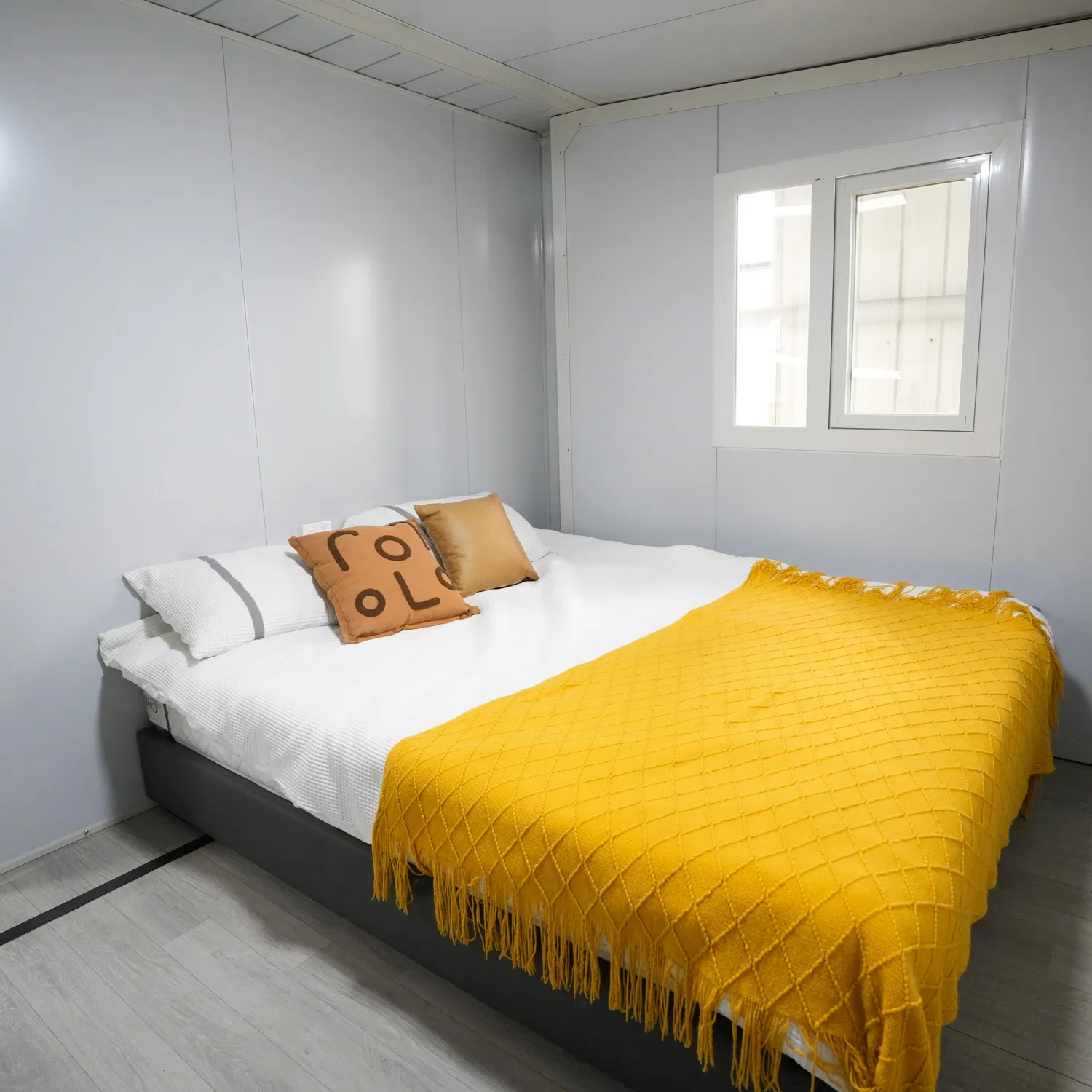 Villa de acero ligero engrosado anti tifón para familia unifamiliar, hogar modular para inmigrantes en islas costeras