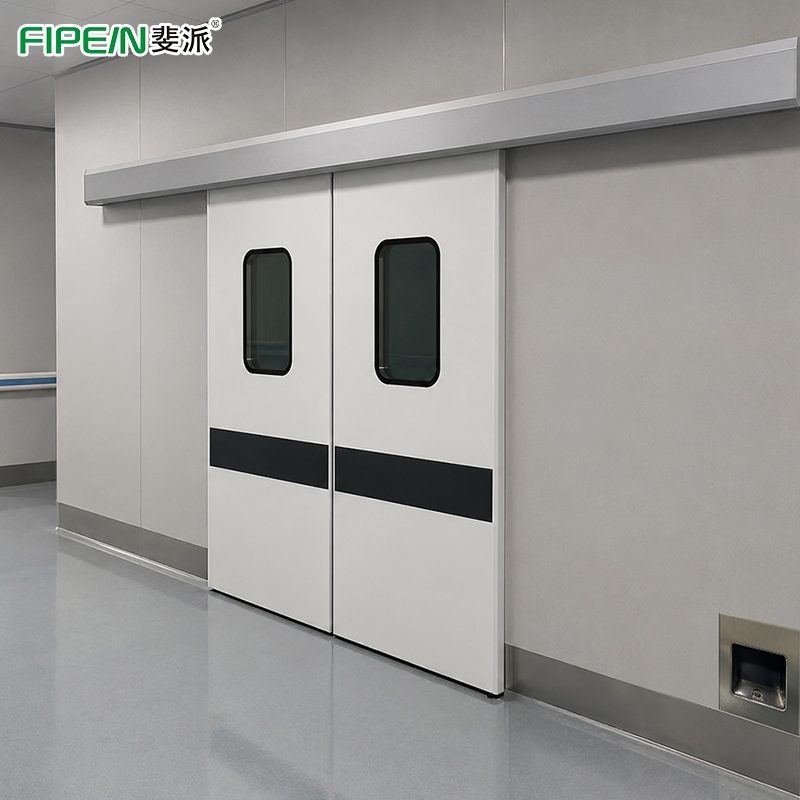 40mm Aluminum Honeycomb Sliding Hermetic Door for Operating Room with Double Glazing