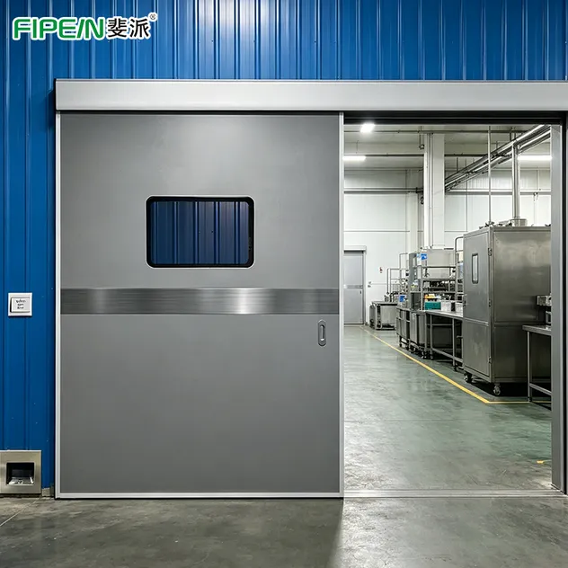 40mm Aluminum Honeycomb Sliding Hermetic Door for Operating Room with Double Glazing