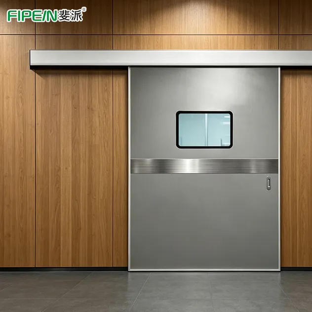 40mm Aluminum Honeycomb Sliding Hermetic Door for Operating Room with Double Glazing