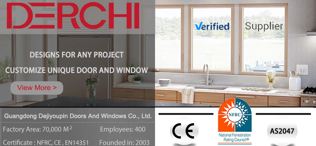 Aluminum casement door
