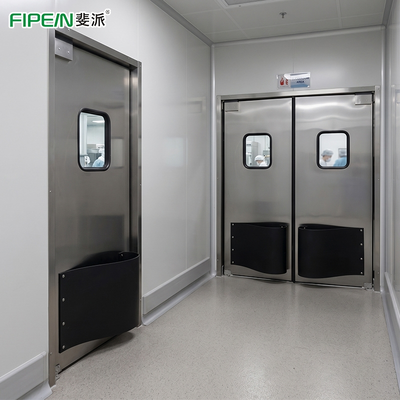 Feipai 40mm Aluminum Honeycomb Heavy Duty Double Action Kitchen Traffic Door