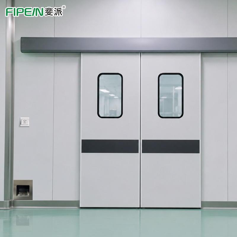 40mm Aluminum Honeycomb Sliding Hermetic Door for Operating Room with Double Glazing