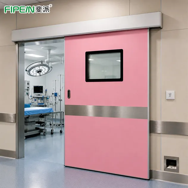 40mm Aluminum Honeycomb Sliding Hermetic Door for Operating Room with Double Glazing