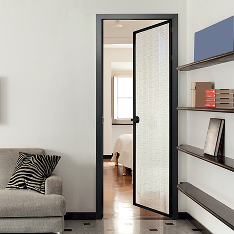 باب مصمم خصيصًا من سبائك الألمنيوم لمشاريع سكنية مظهر أنيق بناء متين