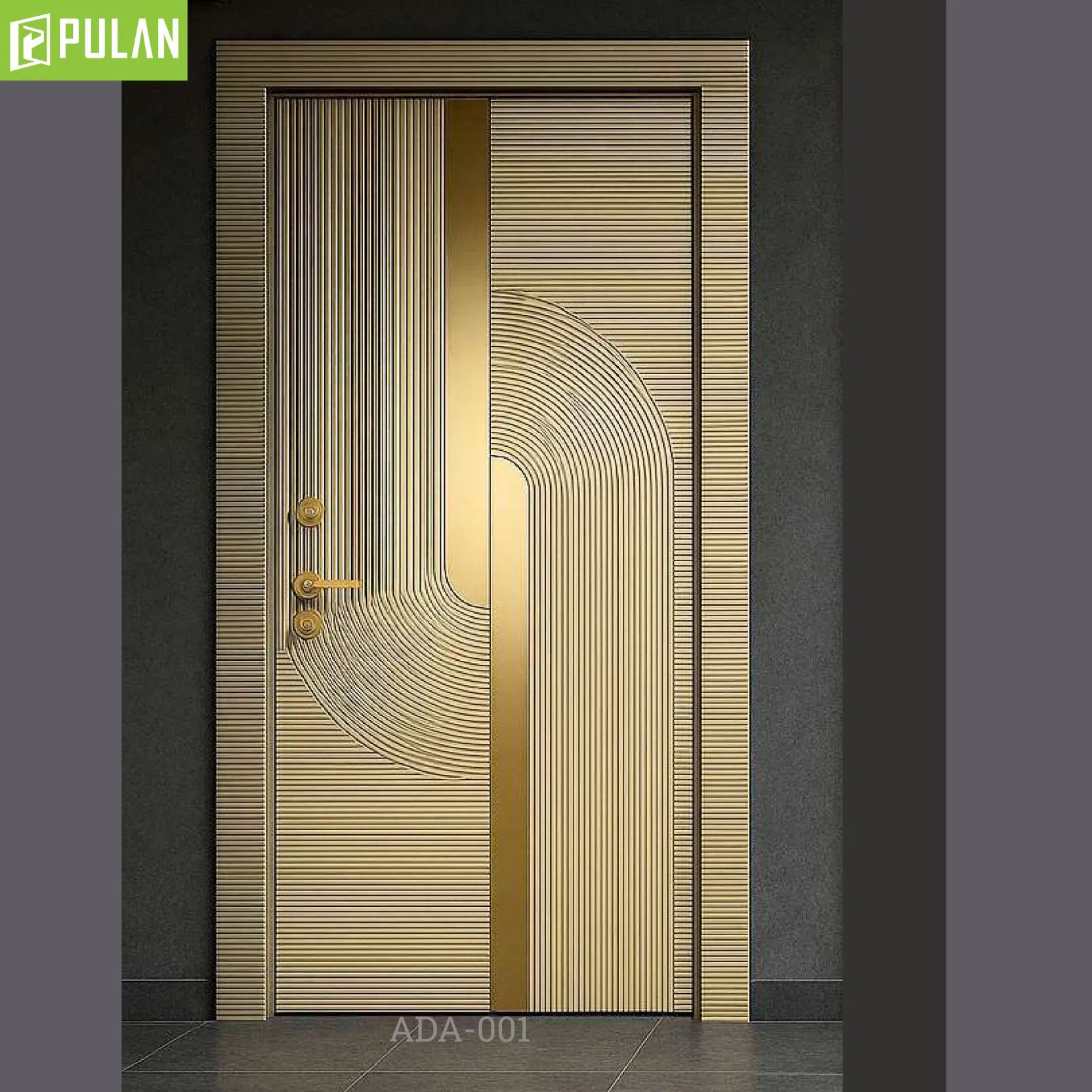 باب دخول أمني بتصميم عصري مصنوع من الألمنيوم المصبوب السميك مع قوة عالية للاستخدام السكني