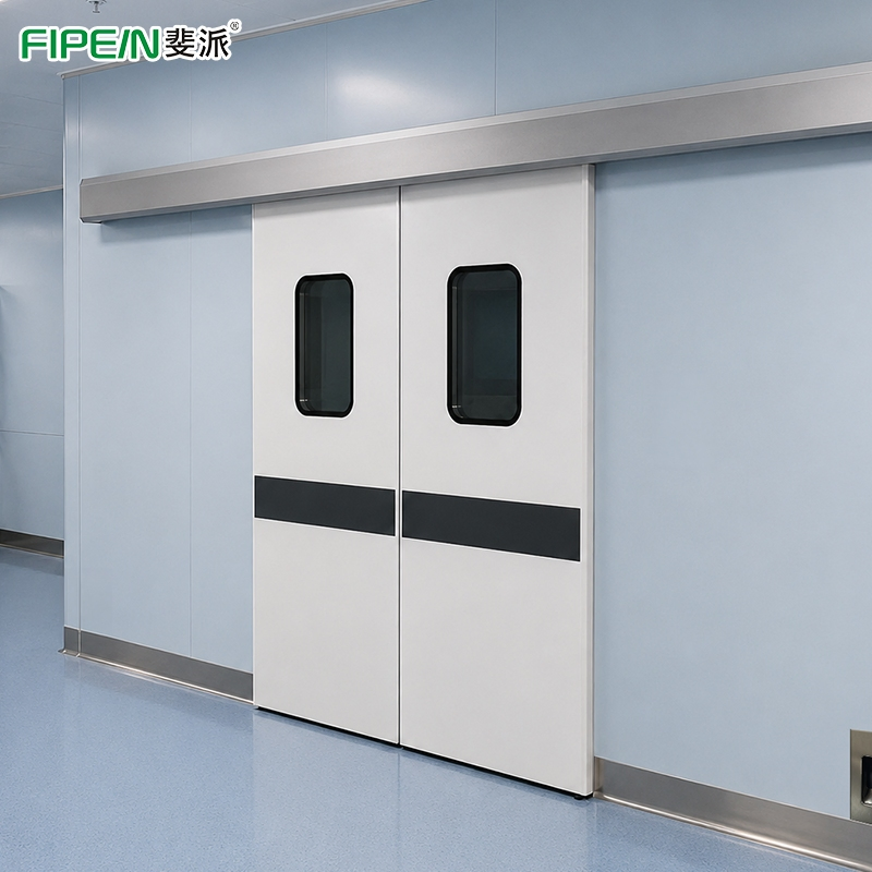 40mm Aluminum Honeycomb Sliding Hermetic Door for Operating Room with Double Glazing