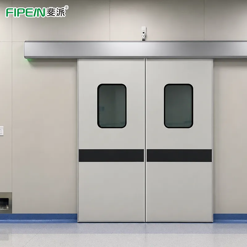 40mm Aluminum Honeycomb Sliding Hermetic Door for Operating Room with Double Glazing