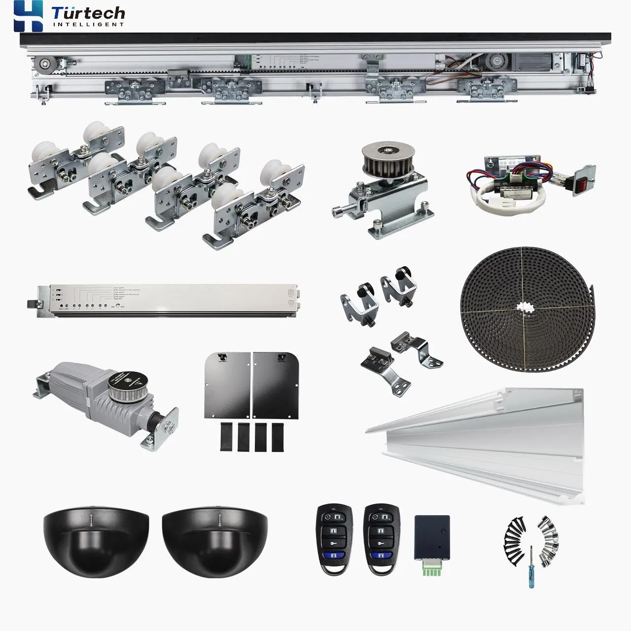 Hh115 باب زجاجي منزلق أوتوماتيكي مع جهاز استشعار من الألمنيوم بتصميم ياباني للتحكم عن بُعد تجاري في الصين