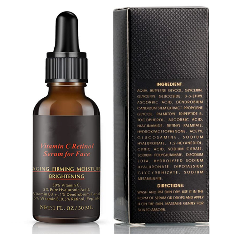 Suero de Vitamina C Hidratante Iluminador Cuidado Facial con Ácido Hialurónico