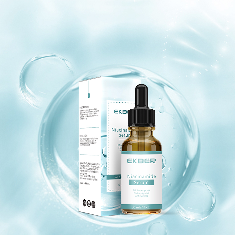 Suero facial de niacinamida de marca privada, hidratante, purificante, restaurador, hidratante, cuidado facial, suero facial de vitamina C