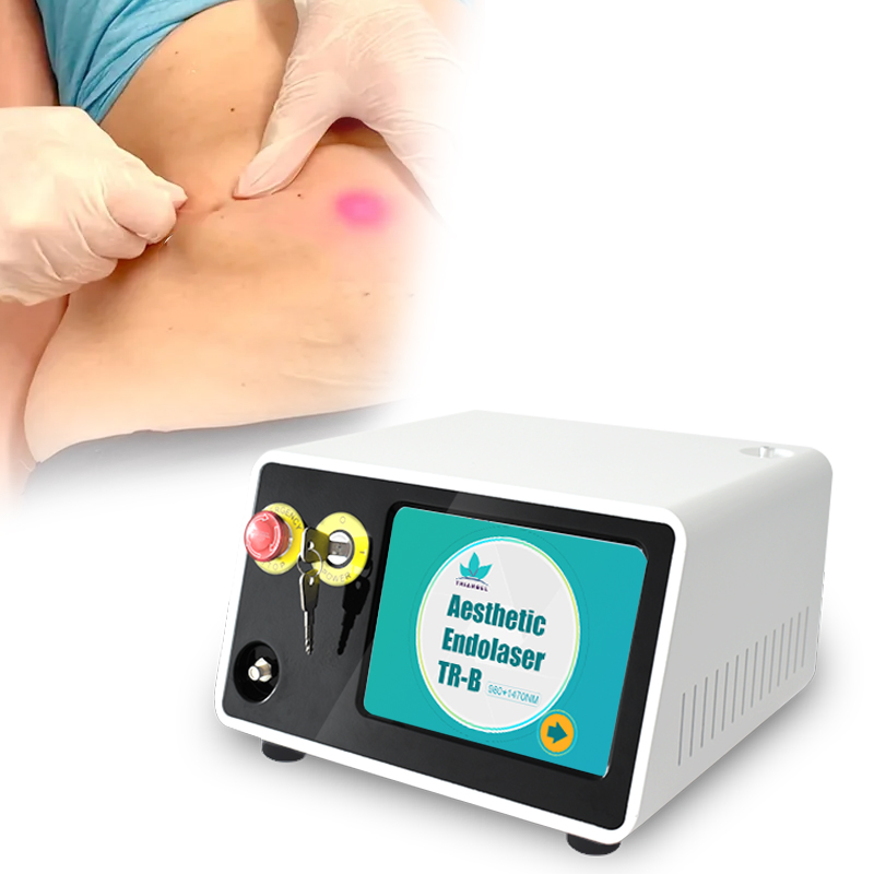 2 Longitudes de onda 980nm 1470nm Láser de diodo para la reducción de grasa corporal y lipólisis, lifting facial con endoláser