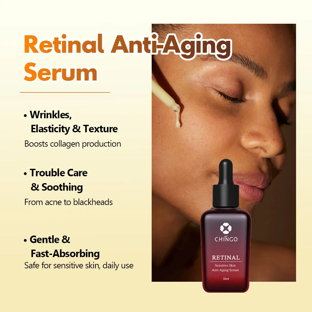 Suero Facial de Retinol Vegano Líquido de Niacinamida Blanqueador Antienvejecimiento Suero Calmante