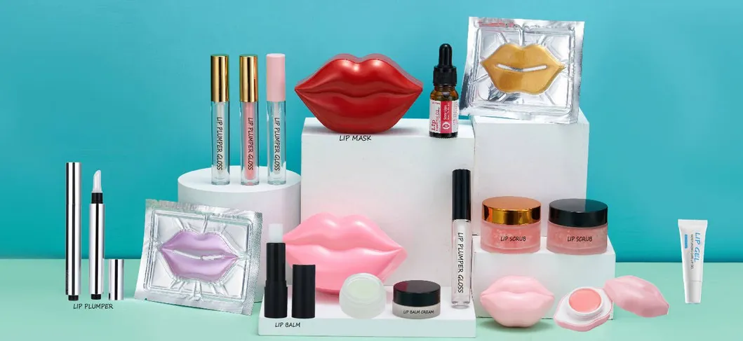 Suero labial natural de ácido hialurónico y péptidos de colágeno