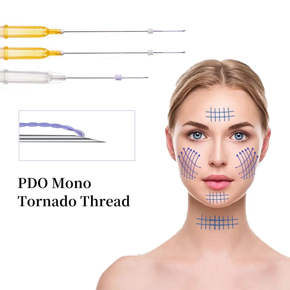 Paquete personalizable logo OEM tensores absorbibles hilos mono tornado pdo hilos de tensión facial