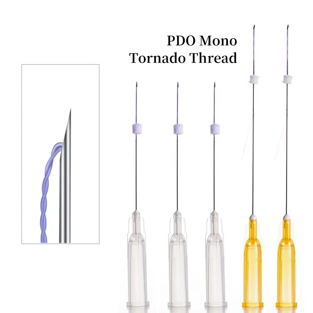 Paquete personalizable logo OEM tensores absorbibles hilos mono tornado pdo hilos de tensión facial