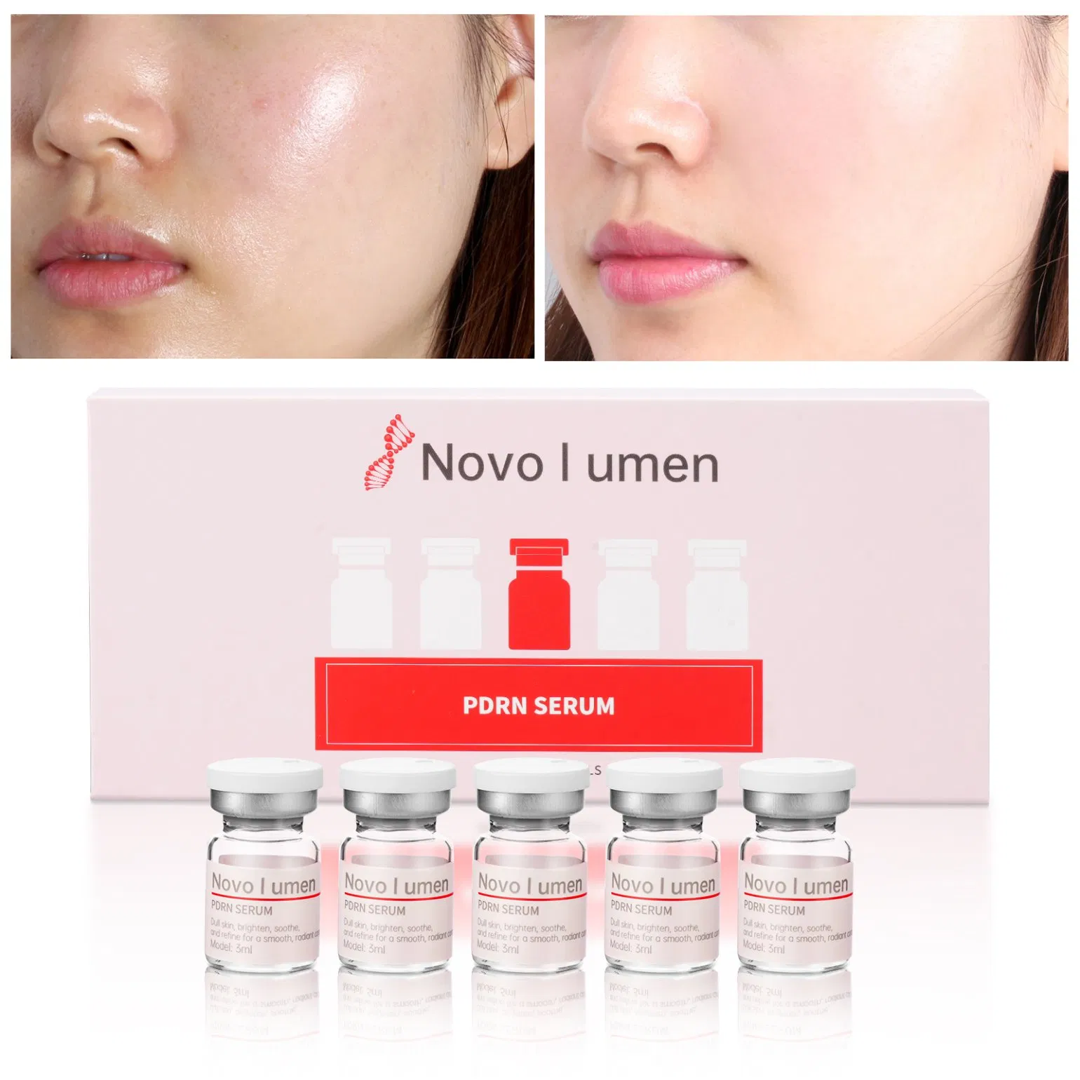 Venta Caliente Suero Meso Lujo Orgánico Oro Caviar Pdrn Micro Suero Facial Elevación Firmeza Rejuvenecimiento e Hidratación para Piel Joven