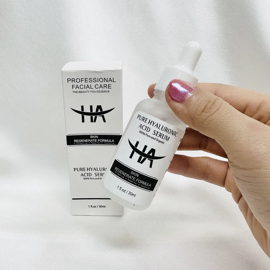 Suero facial profesional OEM / ODM de etiqueta privada para el cuidado de la piel, hidratante, blanqueador y reparador con ácido hialurónico