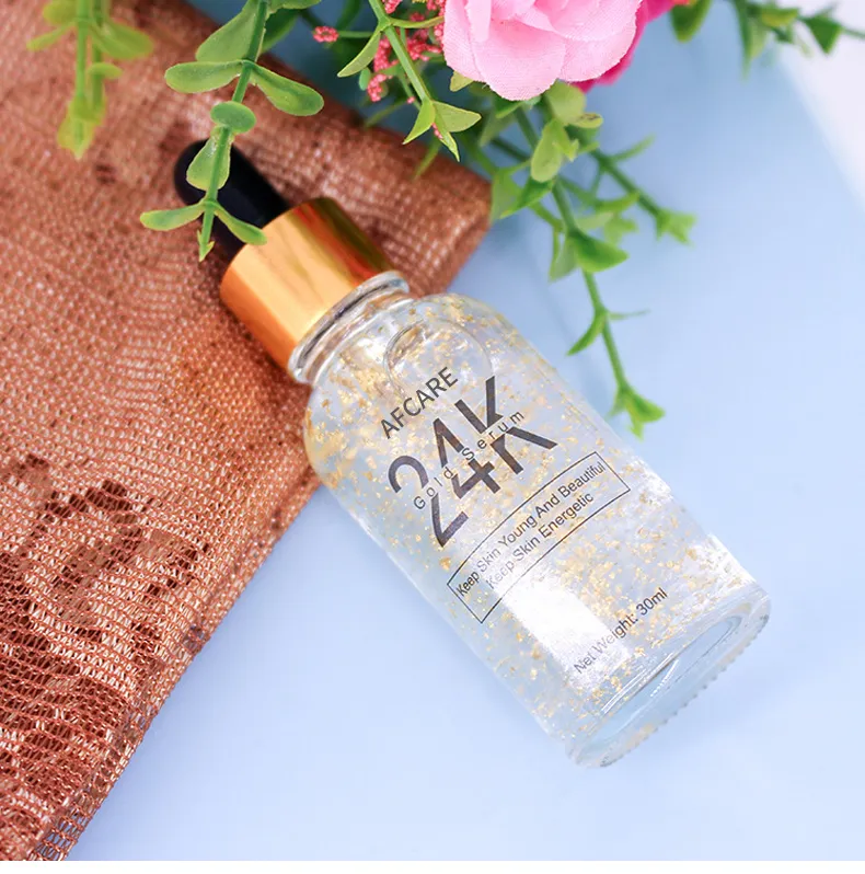 24K Suero de lujo dorado reparador, hidratante y blanqueador para el rostro