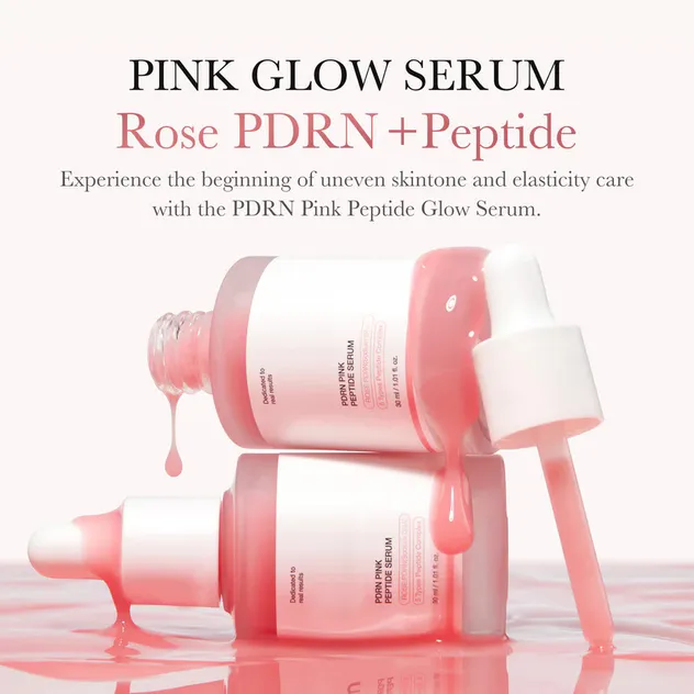 Suero de Péptido Rosa Pdrn Vegano Cuidado de la Piel Coreano Corrección de Manchas Oscuras Suero Facial