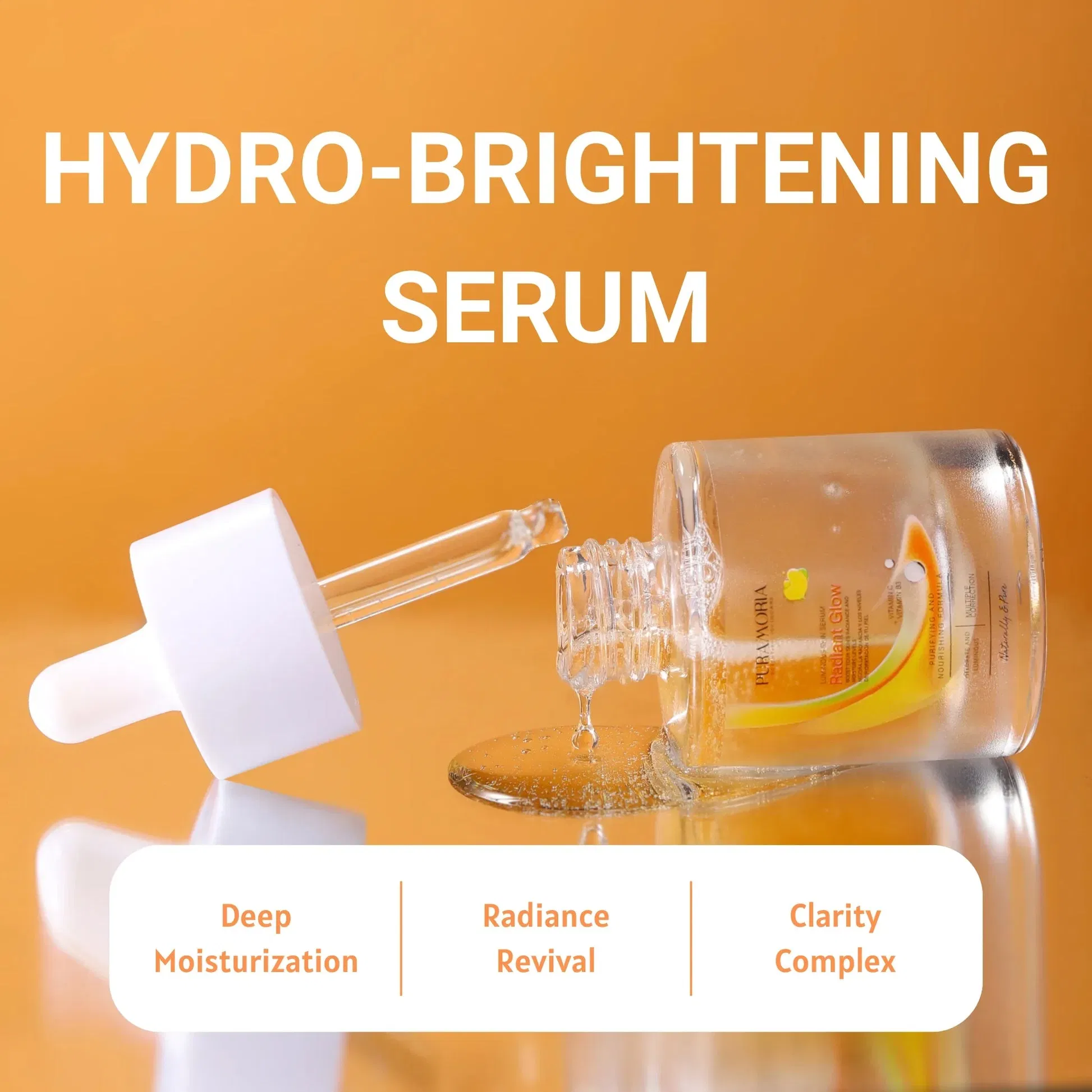 Suero Hidratante Facial de Vitamina C y Niacinamida Puramoria Skin Care Radiant Glow